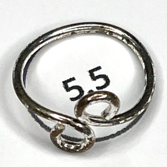 Adjustable Silver Infinity Knot Open Ring Size 5.5 A125 - Picture 2 of 6
